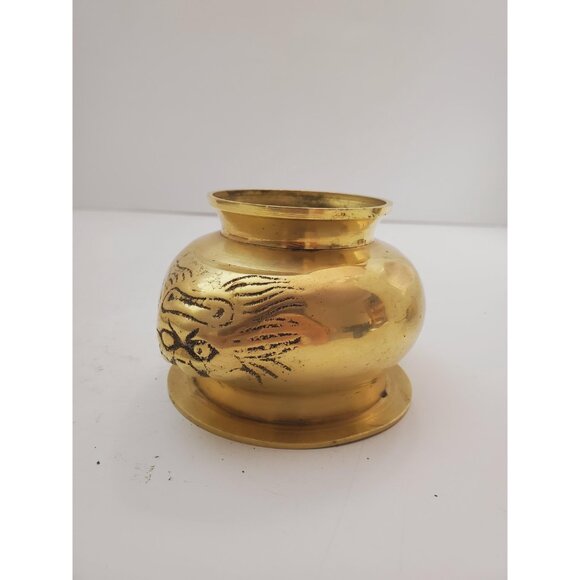 Vintage 1960s brass Planter, Plant Holder, Succulent Pot, brass Plant Po… - Picture 7 of 10